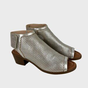 Steven by Steve Madden Womens Natural Comfort Paris Leather Shootie Metallic 8.5